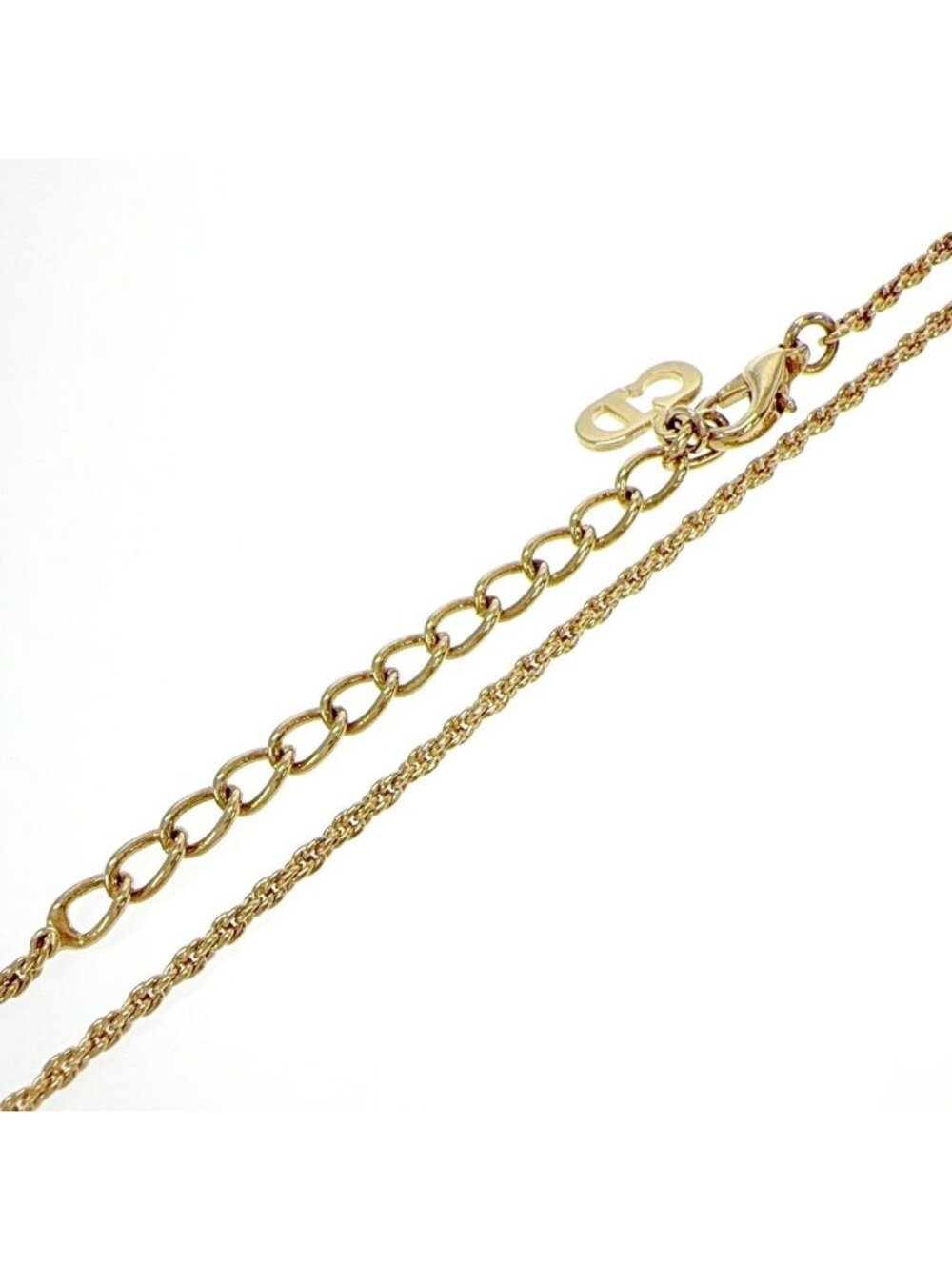 Dior Rhinestone CD Logo Necklace - Picture 7 of 9
